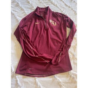 Nike dry fit  fsu Seminoles half zip jacket